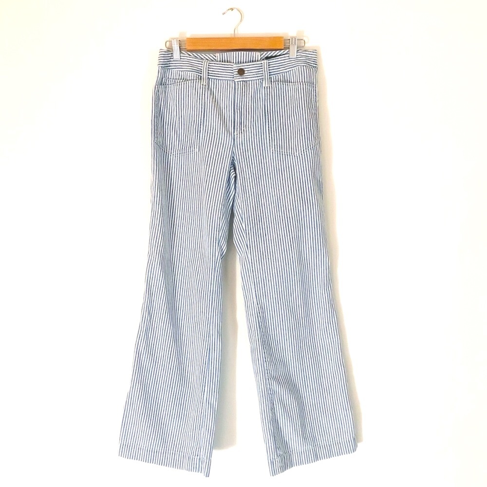 Ralph Lauren Jeans Co Blue and White Stripe Wide leg Jean | 6